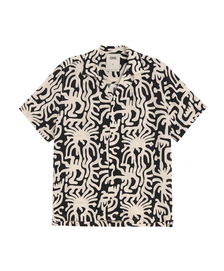 Heren overhemd korte mouw zwart