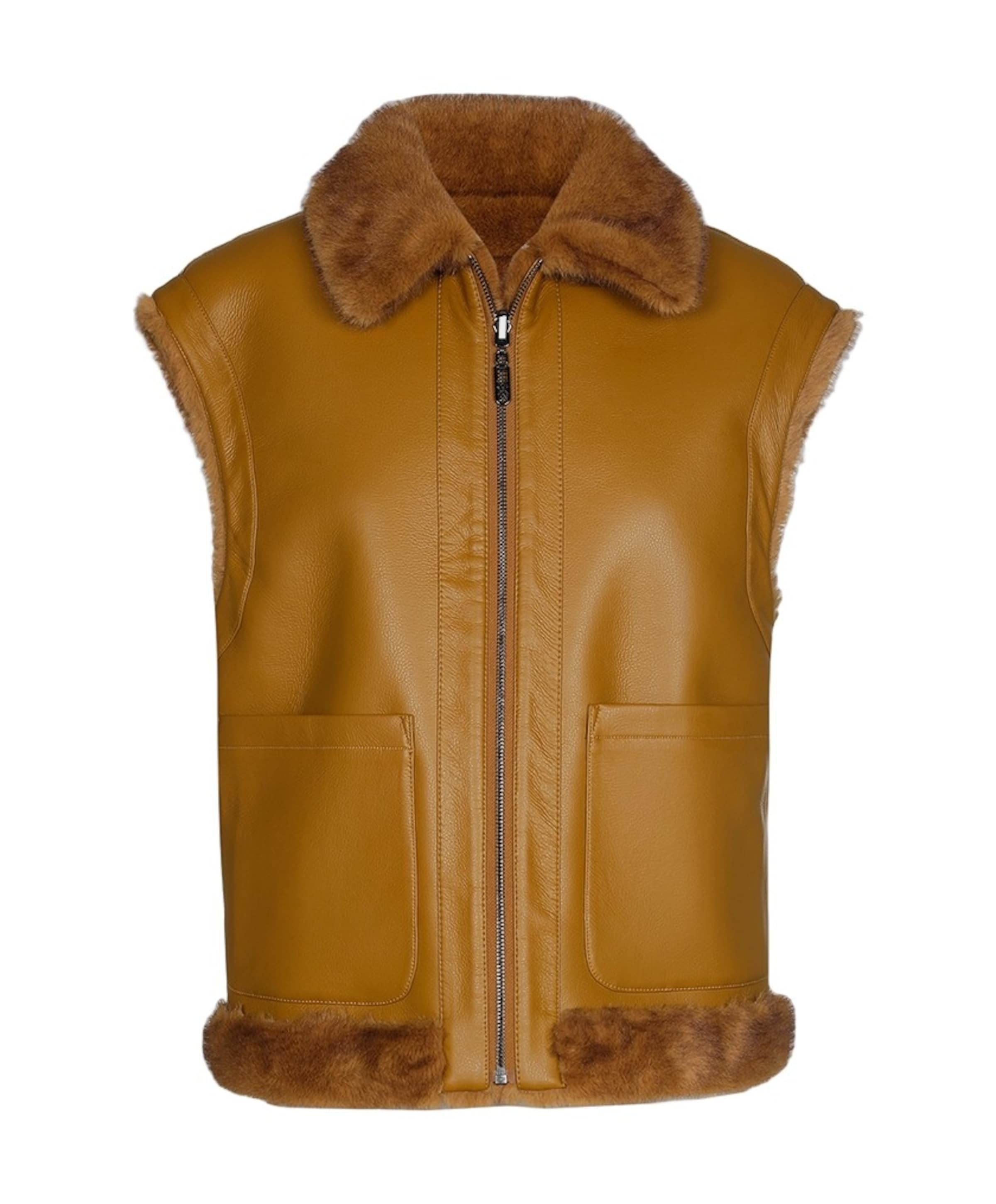 Dames gilet geel