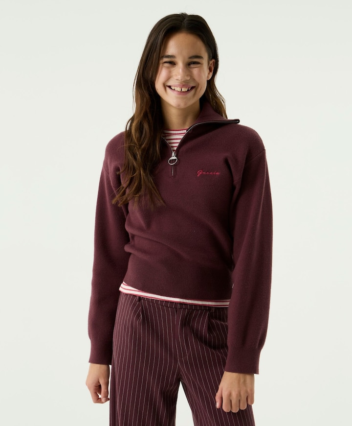 Meisjes trui bordeaux