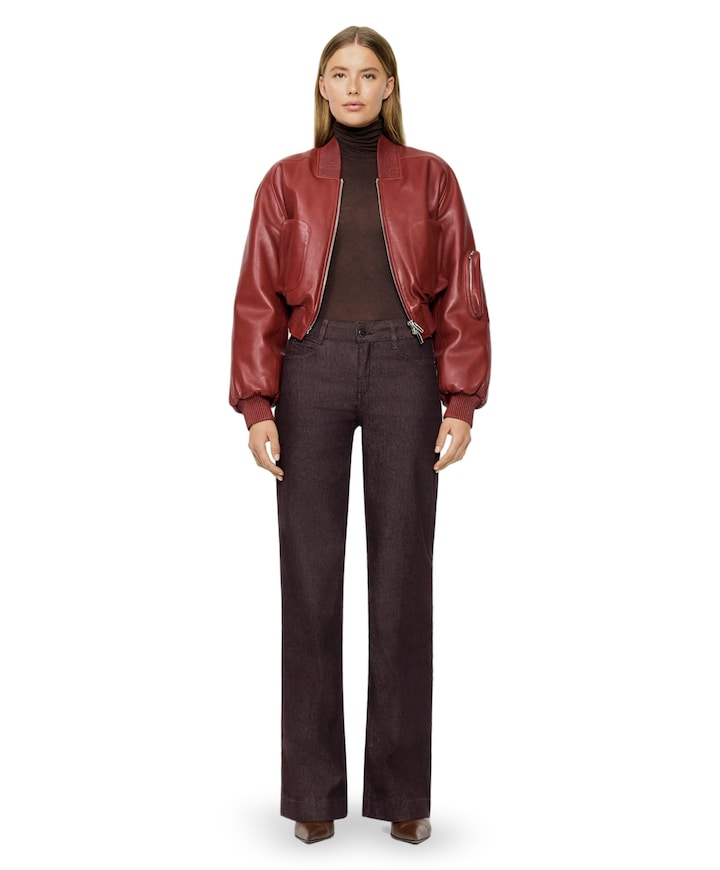 DREAM WIDE dames jeans bruin