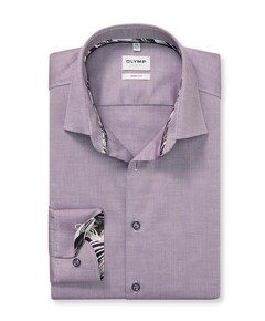 Heren overhemd extra lange mouw paars