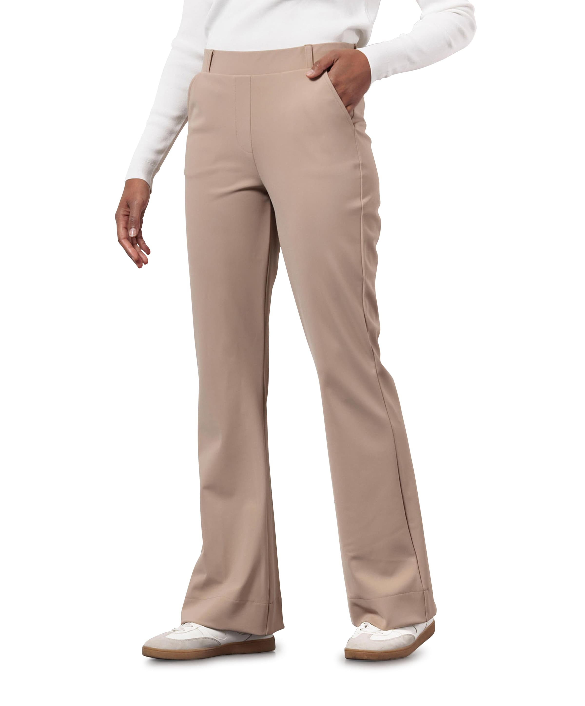 Flair bonded broek beige