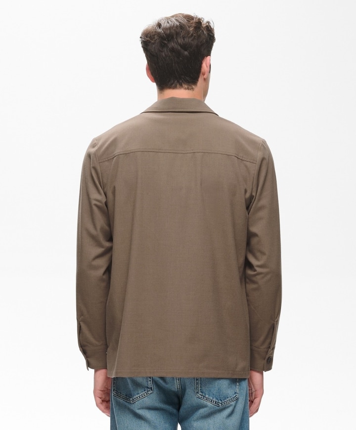Heren overshirt beige