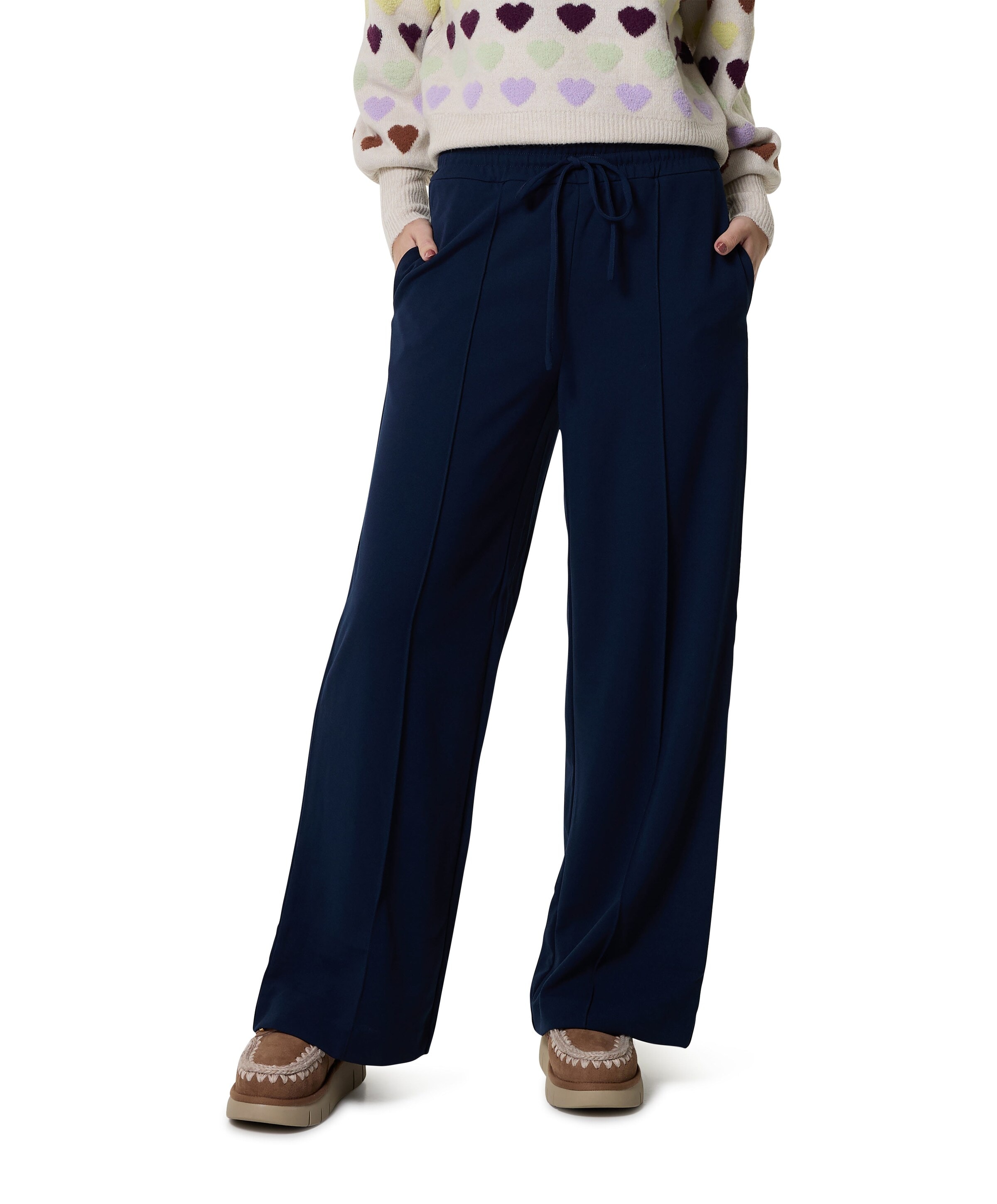 VICLUA HW WIDE PANTS-NOOS dames broek blauw
