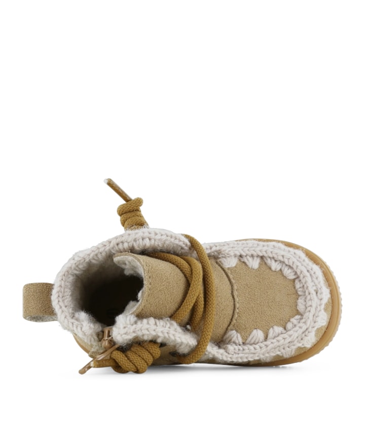 meisjes veterschoenen beige