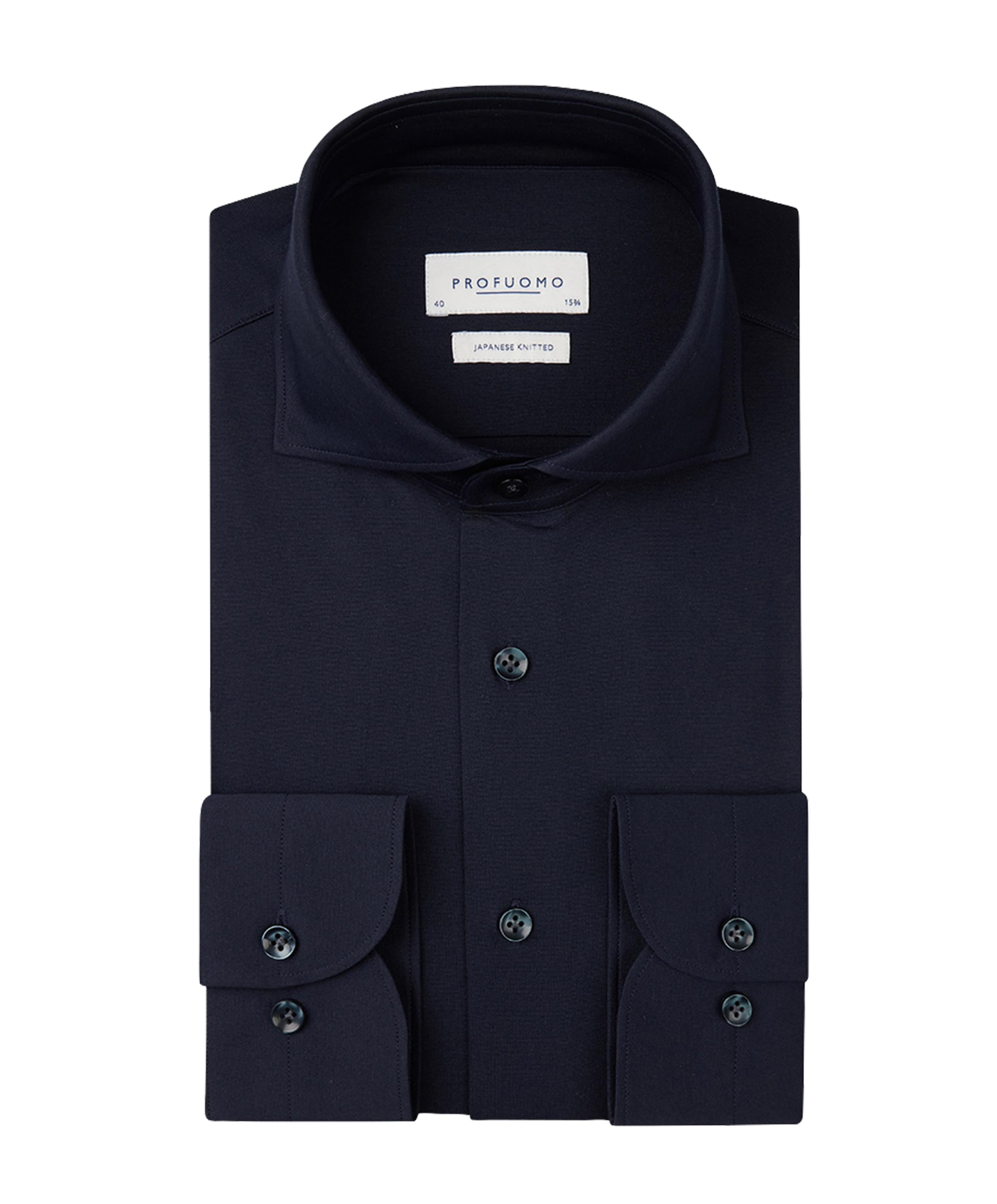 Heren overhemd lange mouw blauw