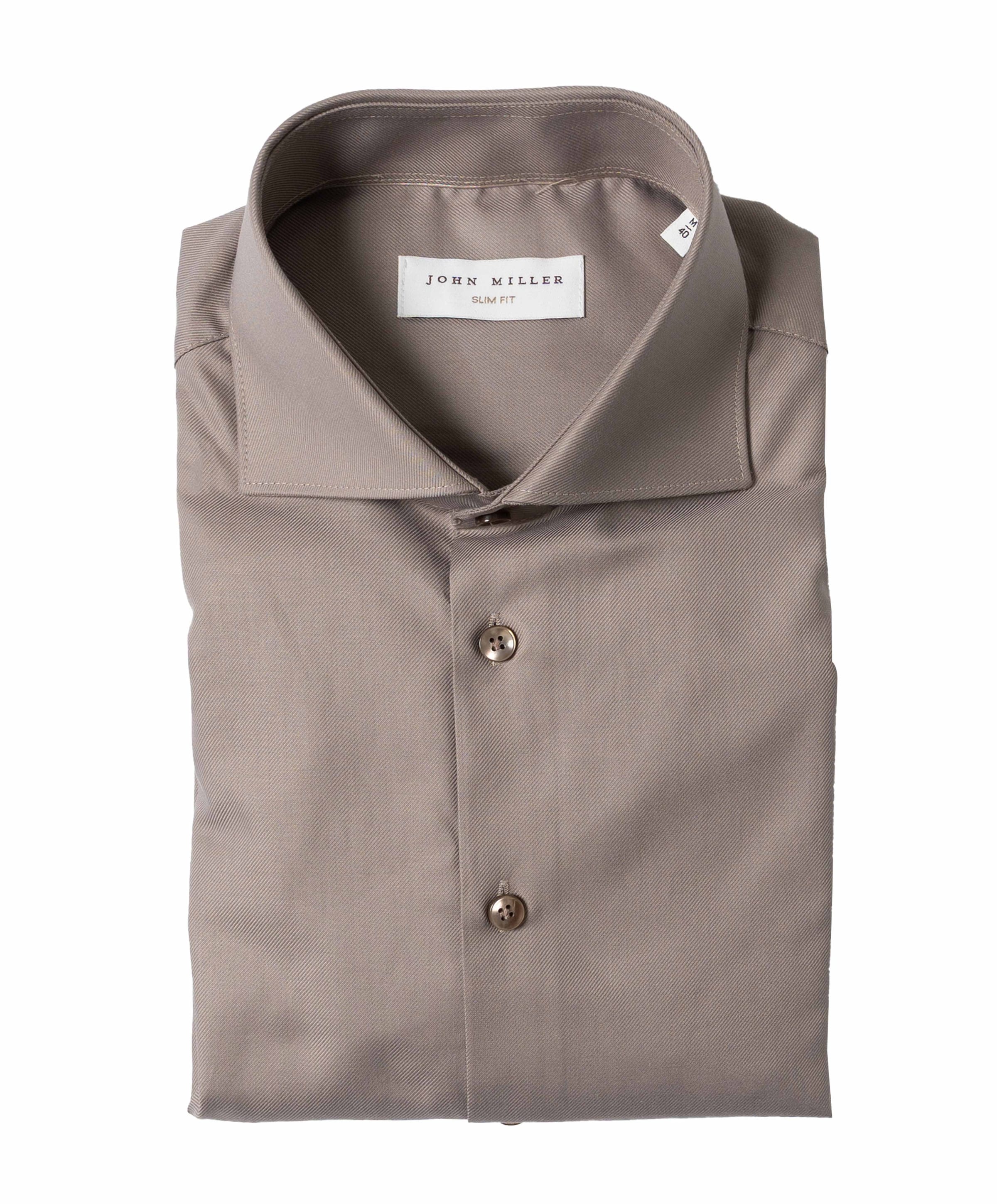 Overhemd lange mouw bruin