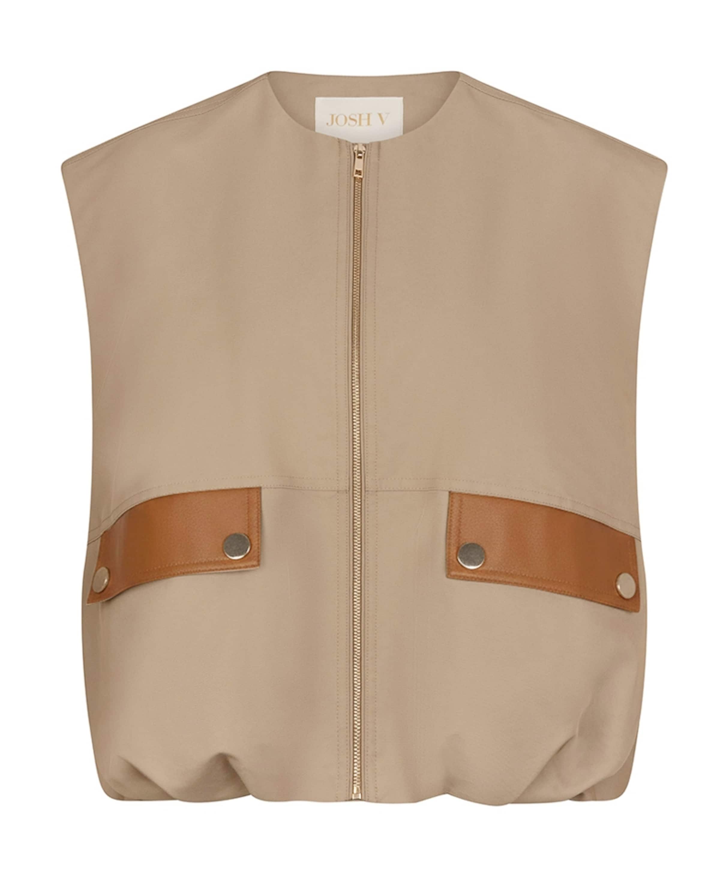 Dames gilet beige
