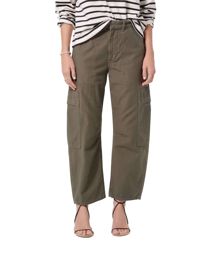 Marcelle low slung cargo  dames broek groen