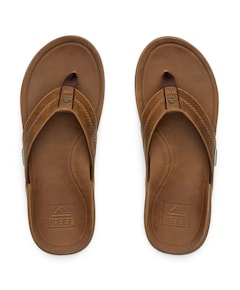Leather offshore heren slipper bruin