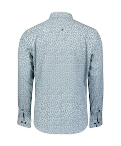 Heren overhemd lange mouw blauw