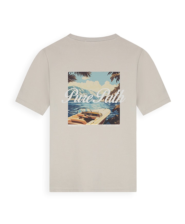 Heren T-shirt beige