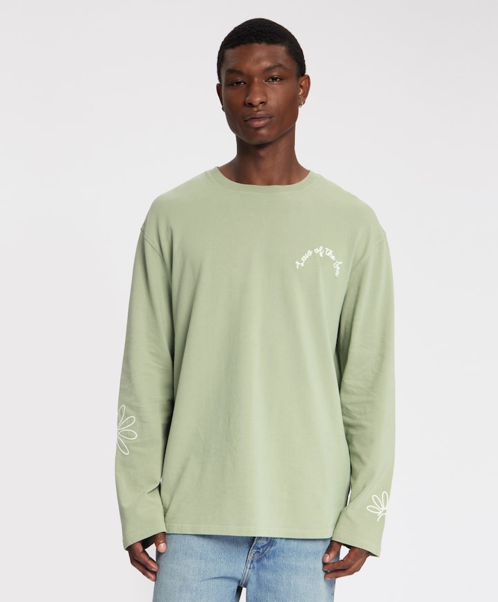 Heren longsleeve groen