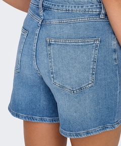 ONLGIANNA MW BELTED SHORTS AZG DNM dames korte broek blauw