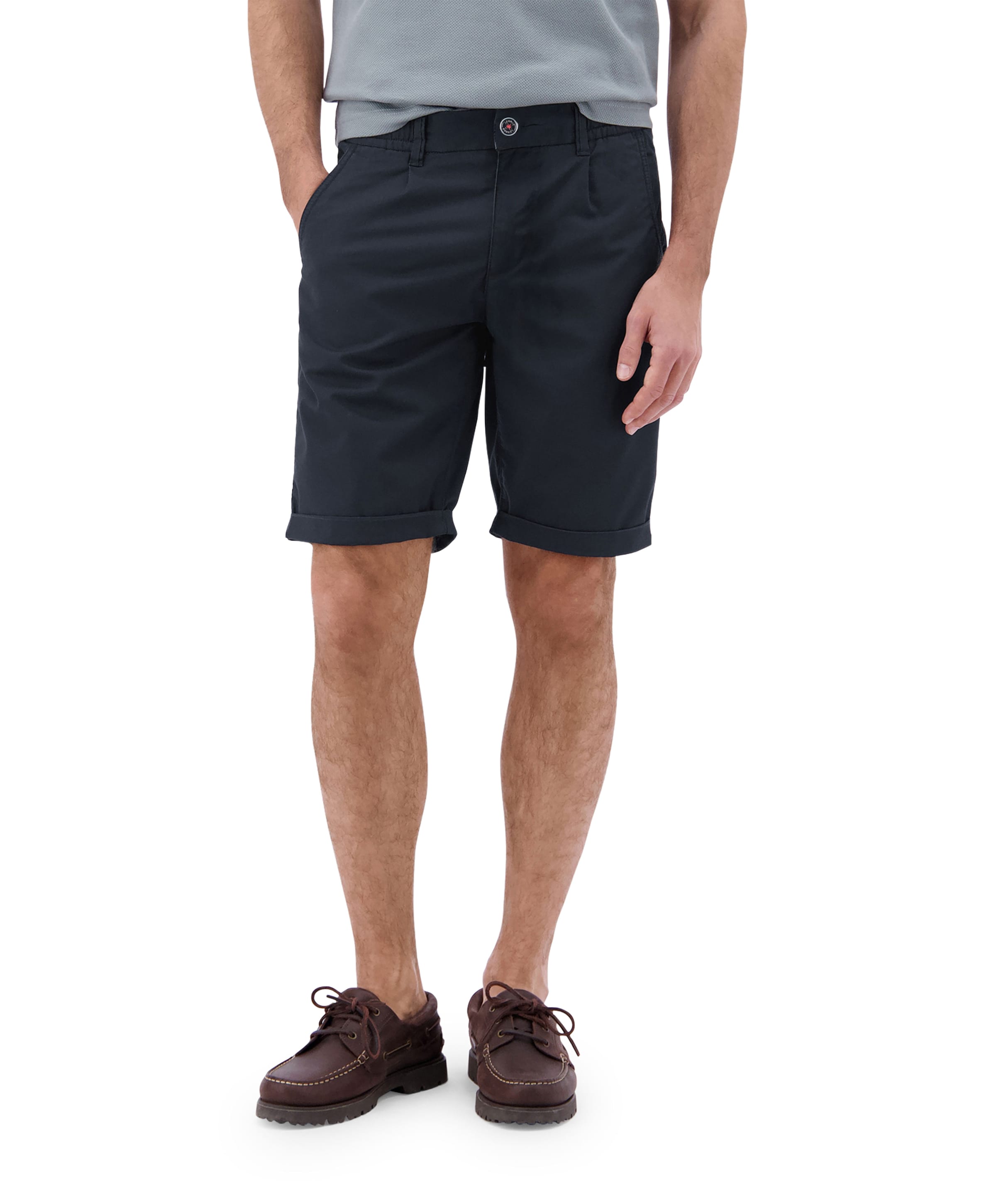 heren korte broek blauw