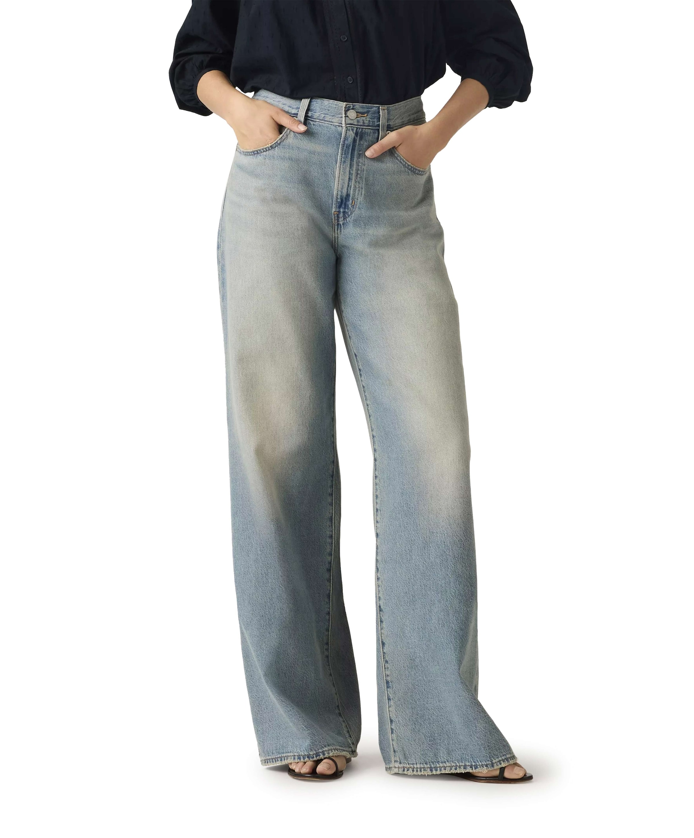 XL Straight dames jeans blauw