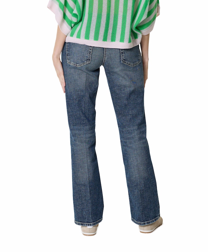 Paris flared dames jeans blauw