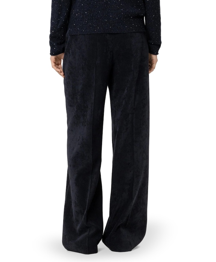 Cord-Wideleg dames broek blauw