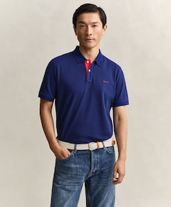 Heren polo blauw