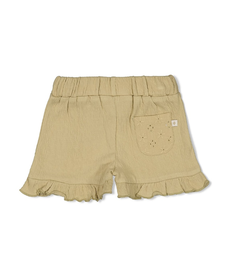 crinkle ruches AOP meisjes korte broek groen