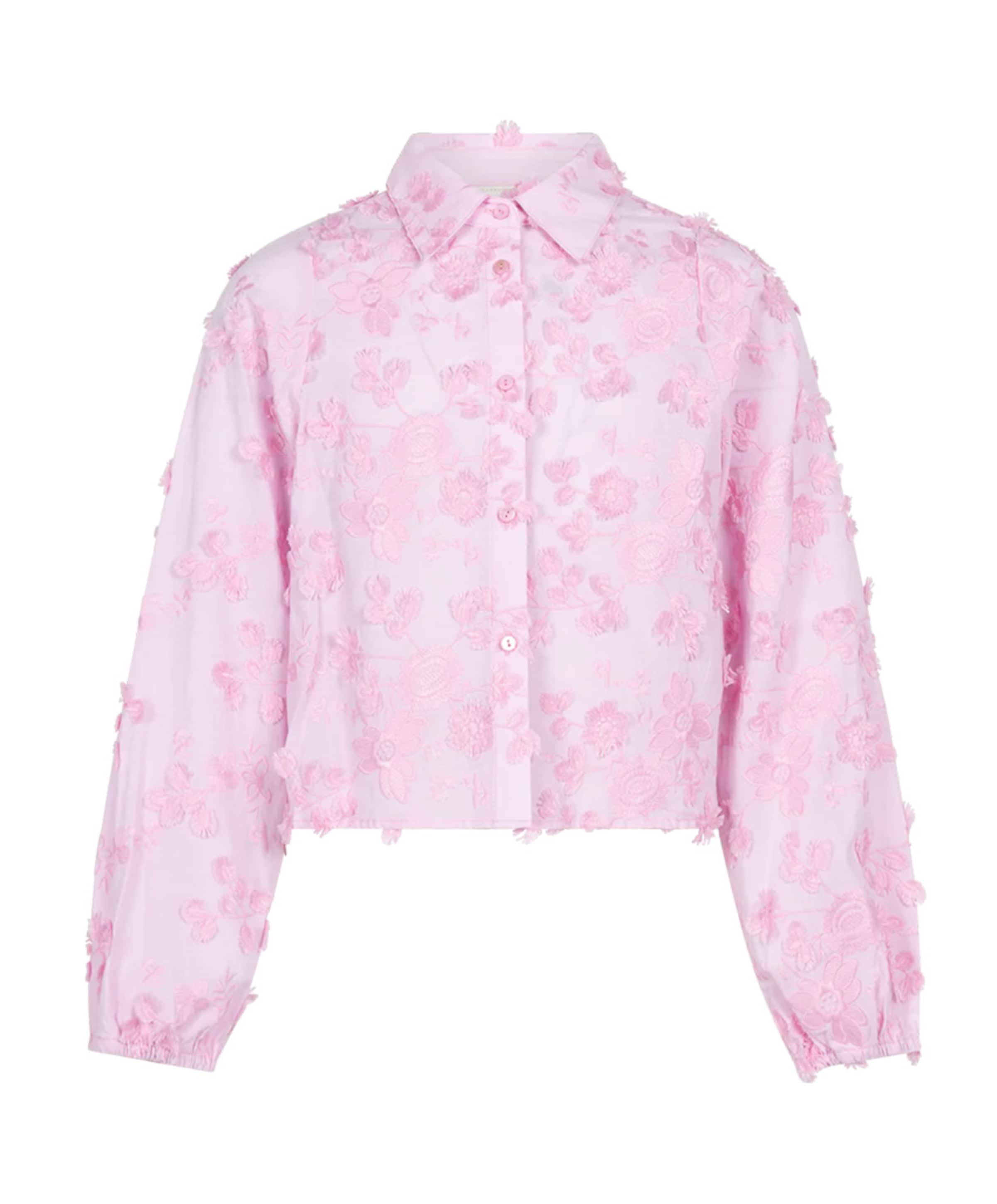 Meisjes blouse lange mouw roze