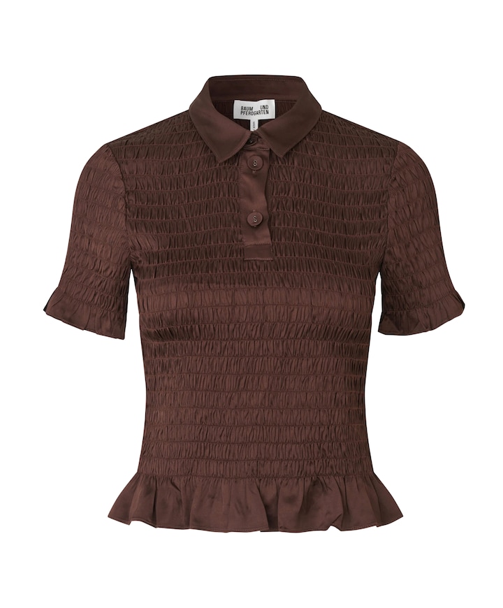 Dames top bruin