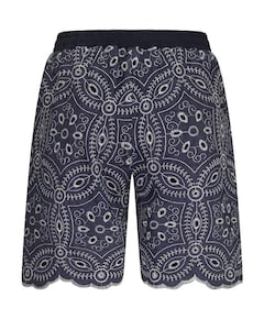 Noralie broderie korte broek blauw