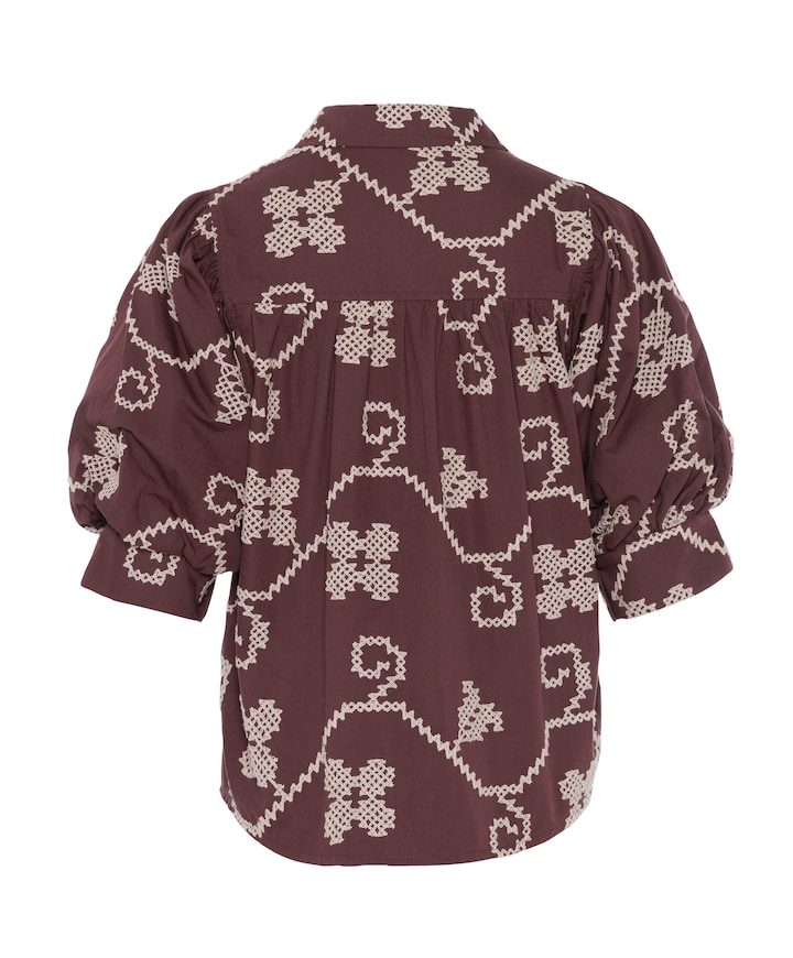 Dames blouse bruin