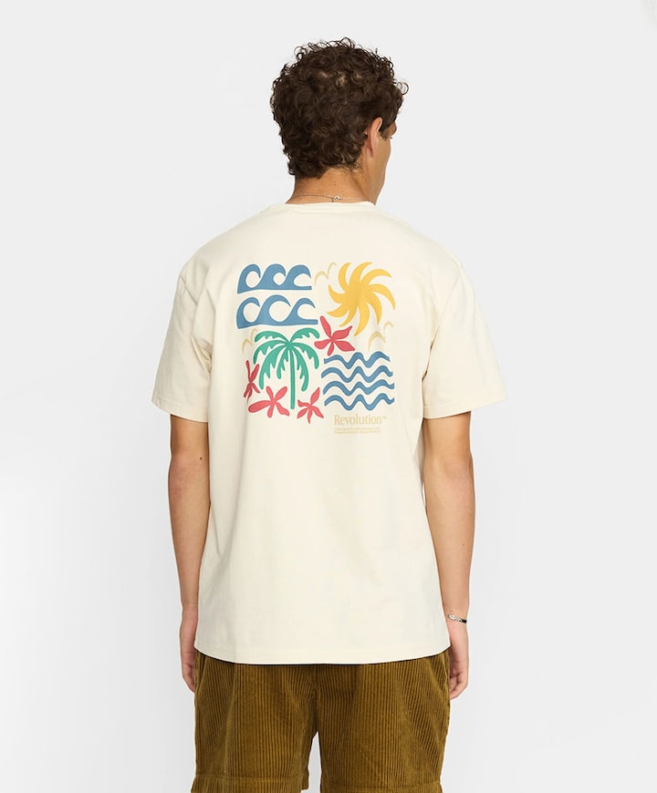 Heren T-shirt ecru