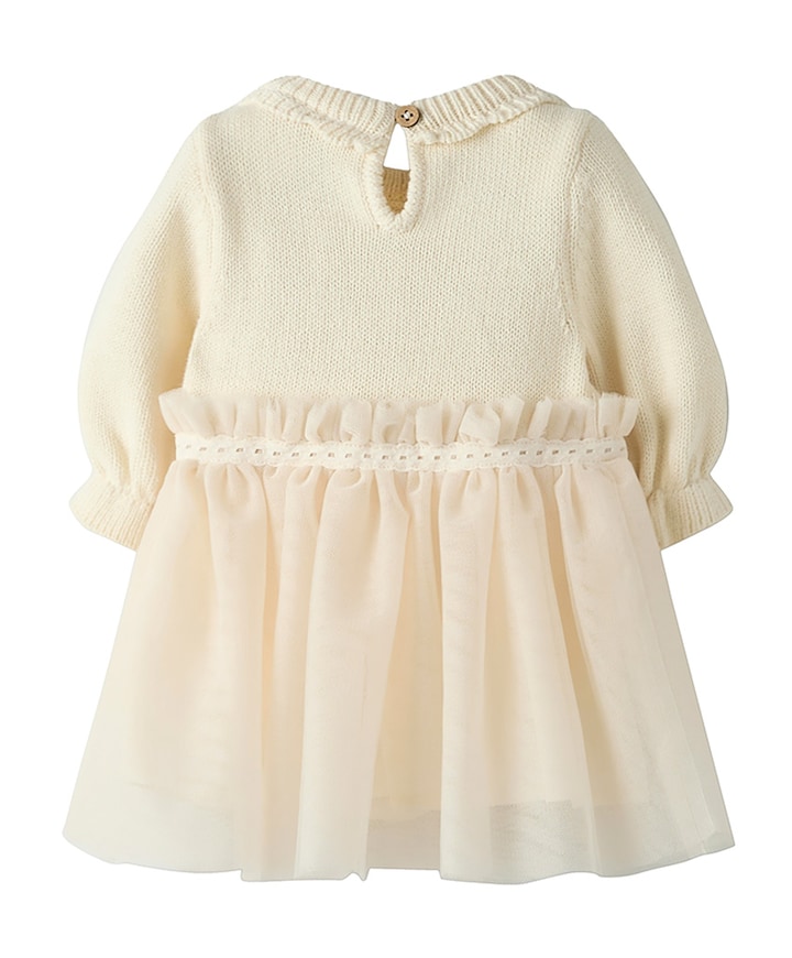 Meisjes jurk ecru