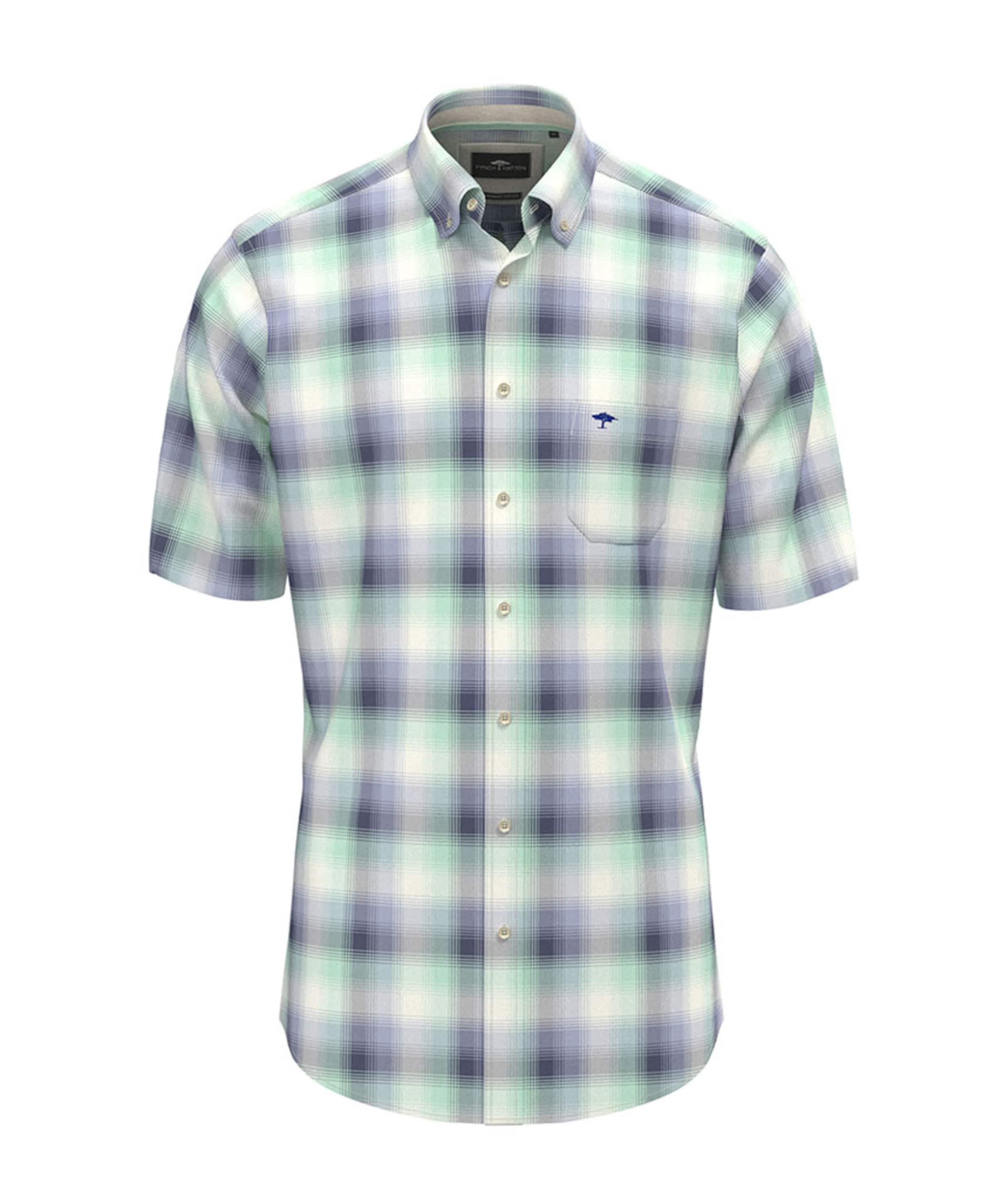 Heren overhemd korte mouw groen