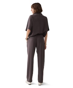 Tapered scuba pinstripe broek dames broek bruin