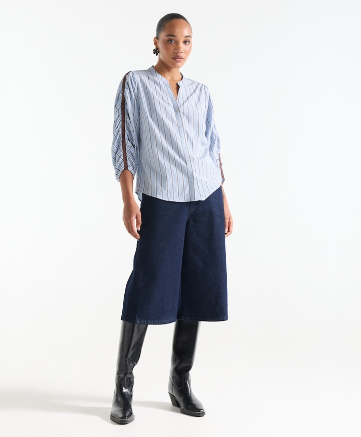 Dames blouse blauw