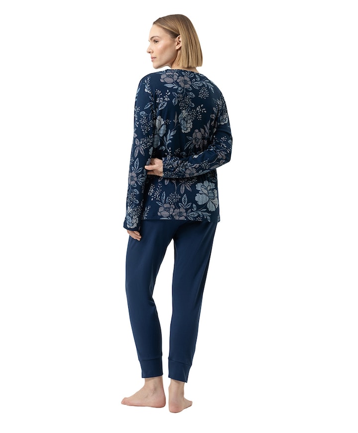 Dames pyjamaset blauw
