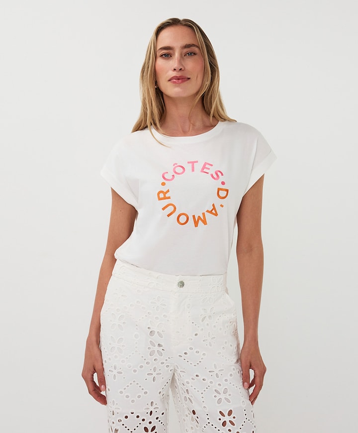 Dames T-shirt ecru