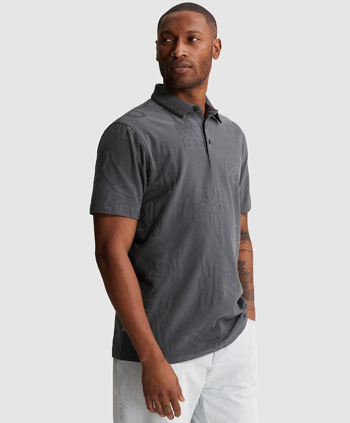 Heren polo blauw
