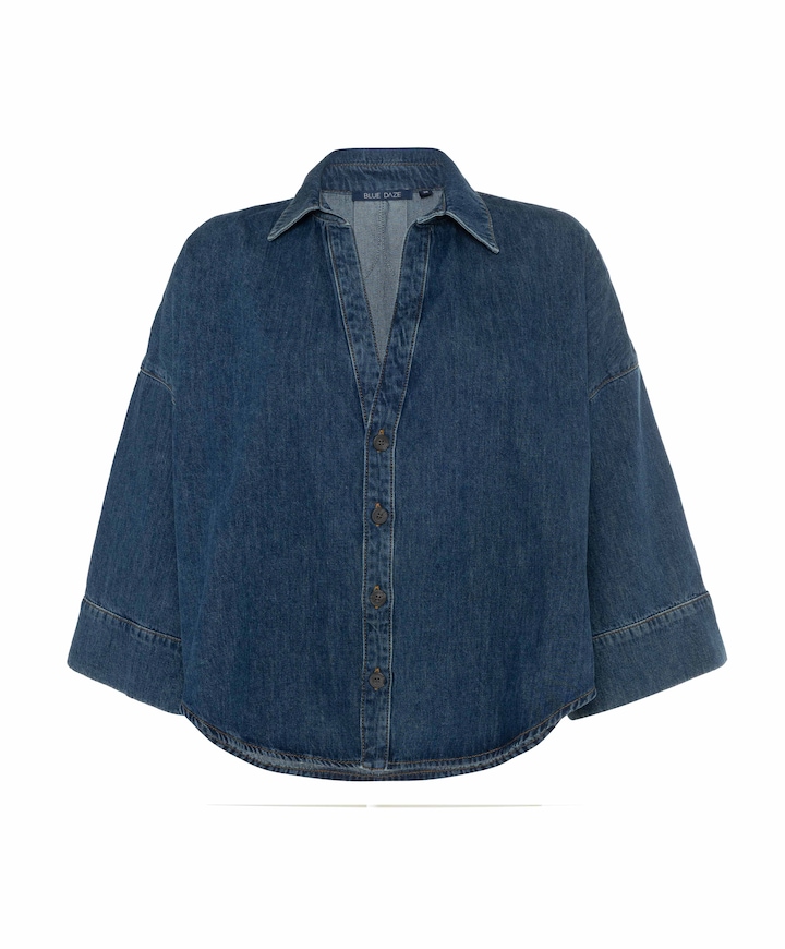 Dames blouse blauw