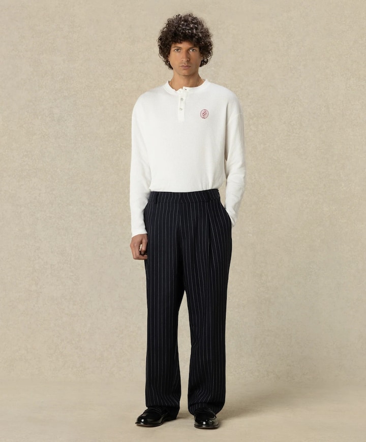 Heren longsleeve ecru