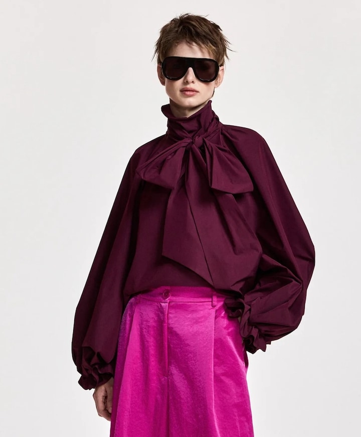 Dames blouse bordeaux