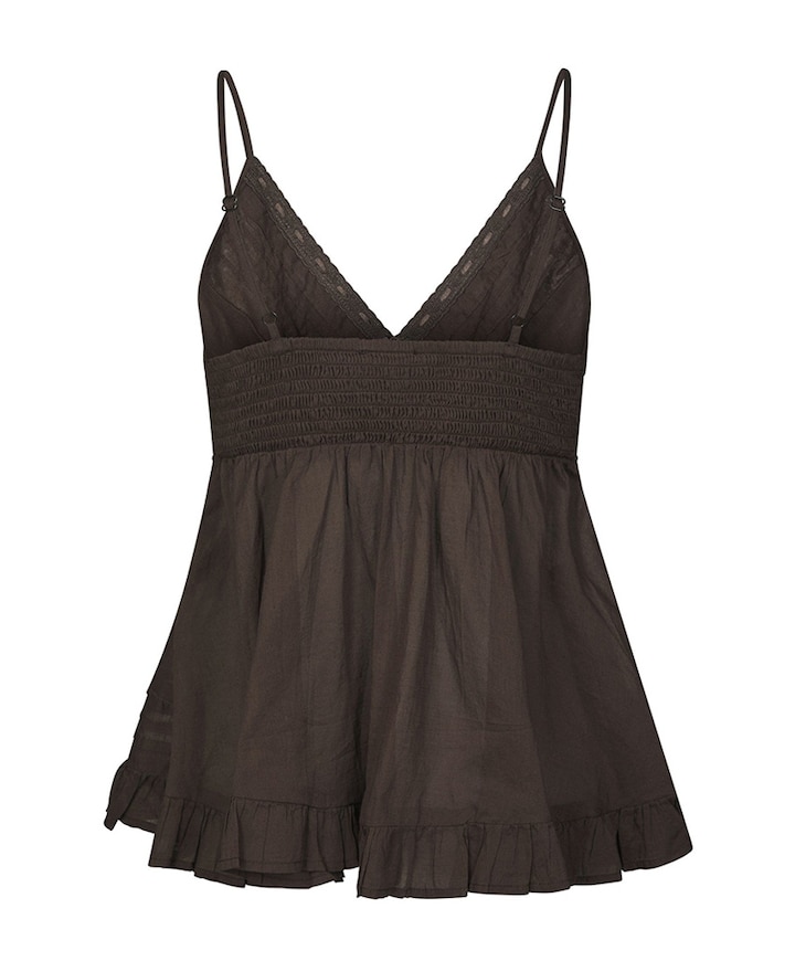 Dames top bruin