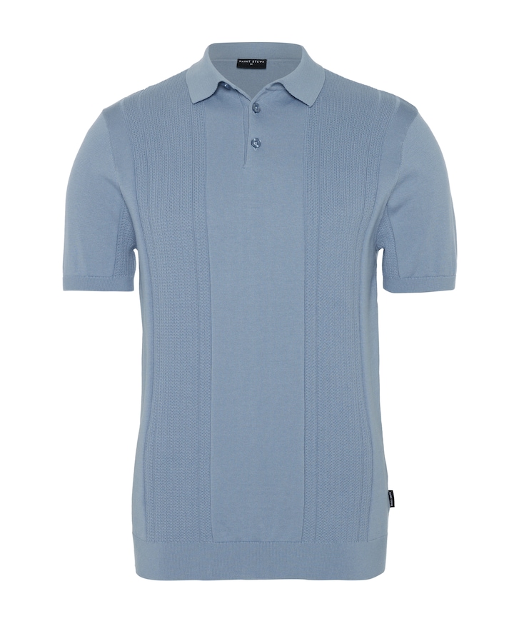 Heren polo blauw