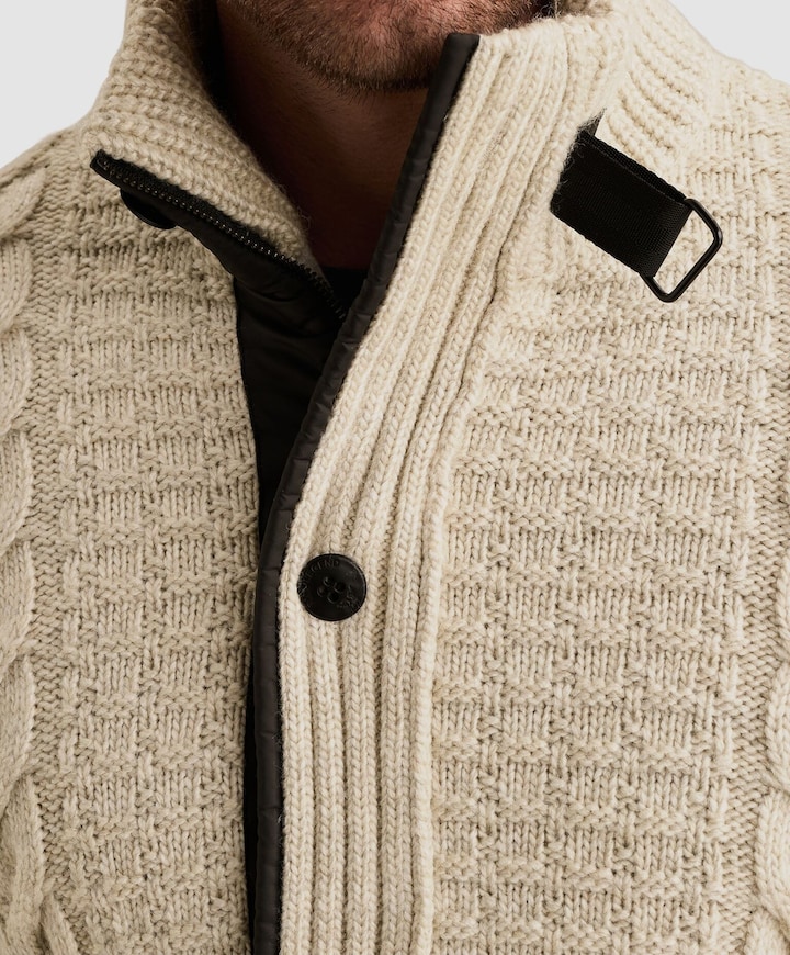 Heren vest ecru