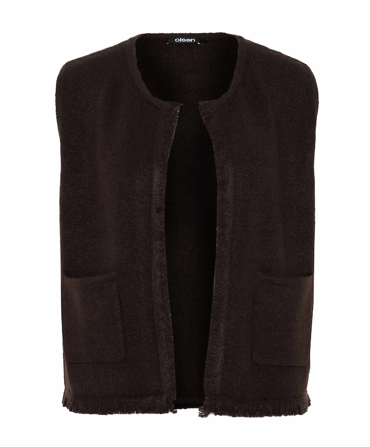 Dames gilet bruin