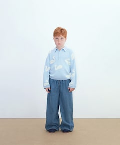 Stripes uniseks jeans  blauw