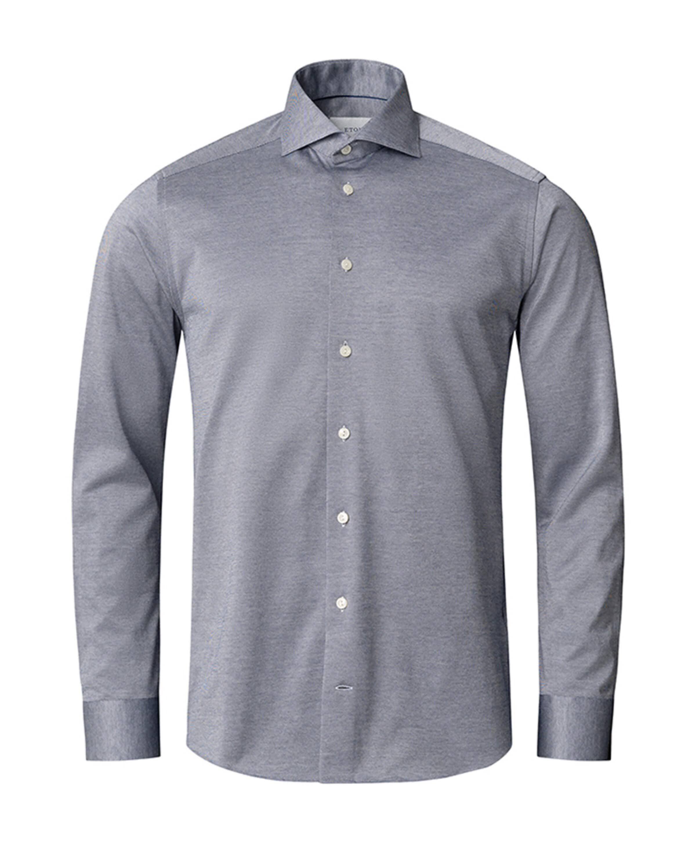 Heren overhemd lange mouw grijs