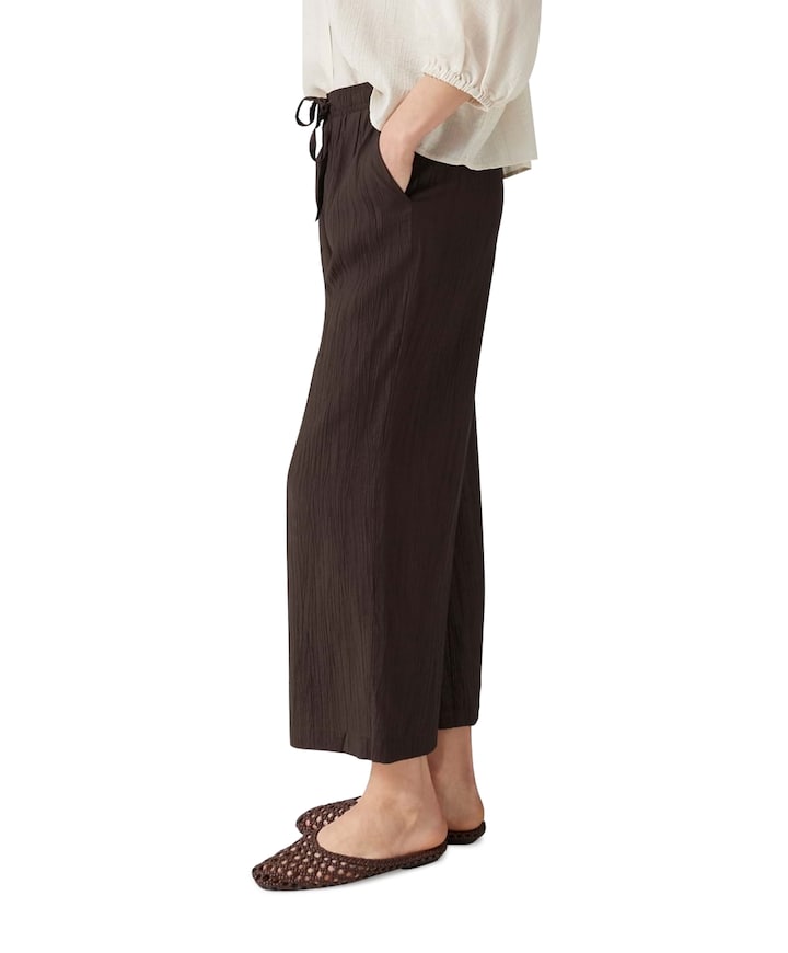 Marou crinkled dames broek bruin