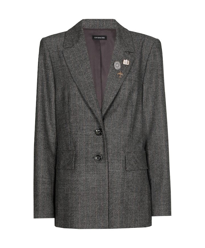 Dames blazer grijs