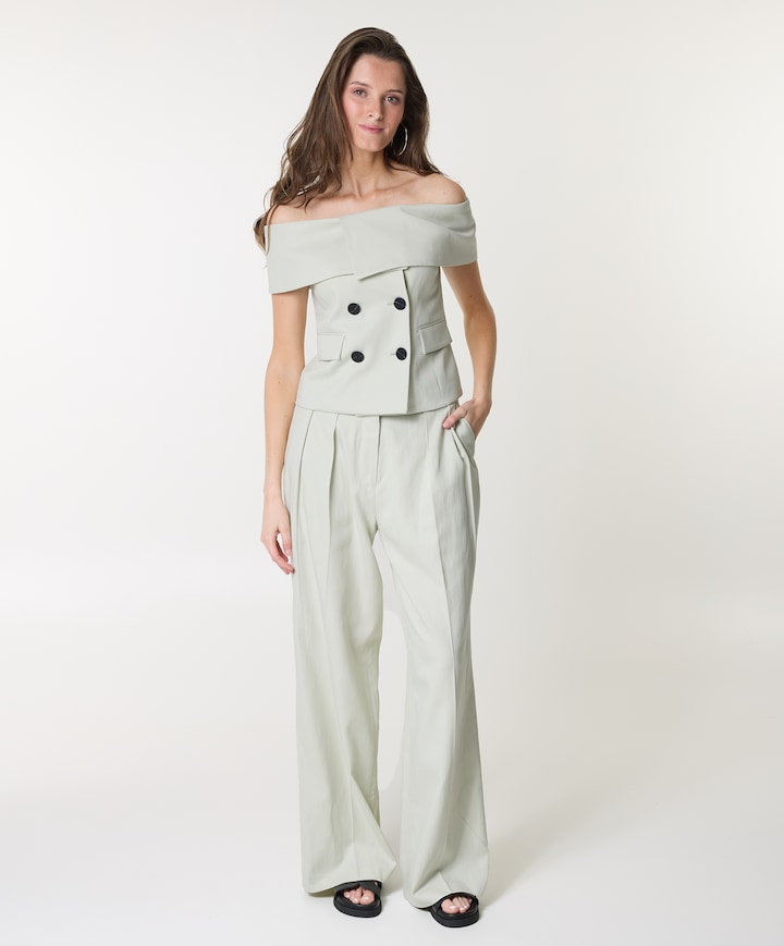 Dames gilet groen