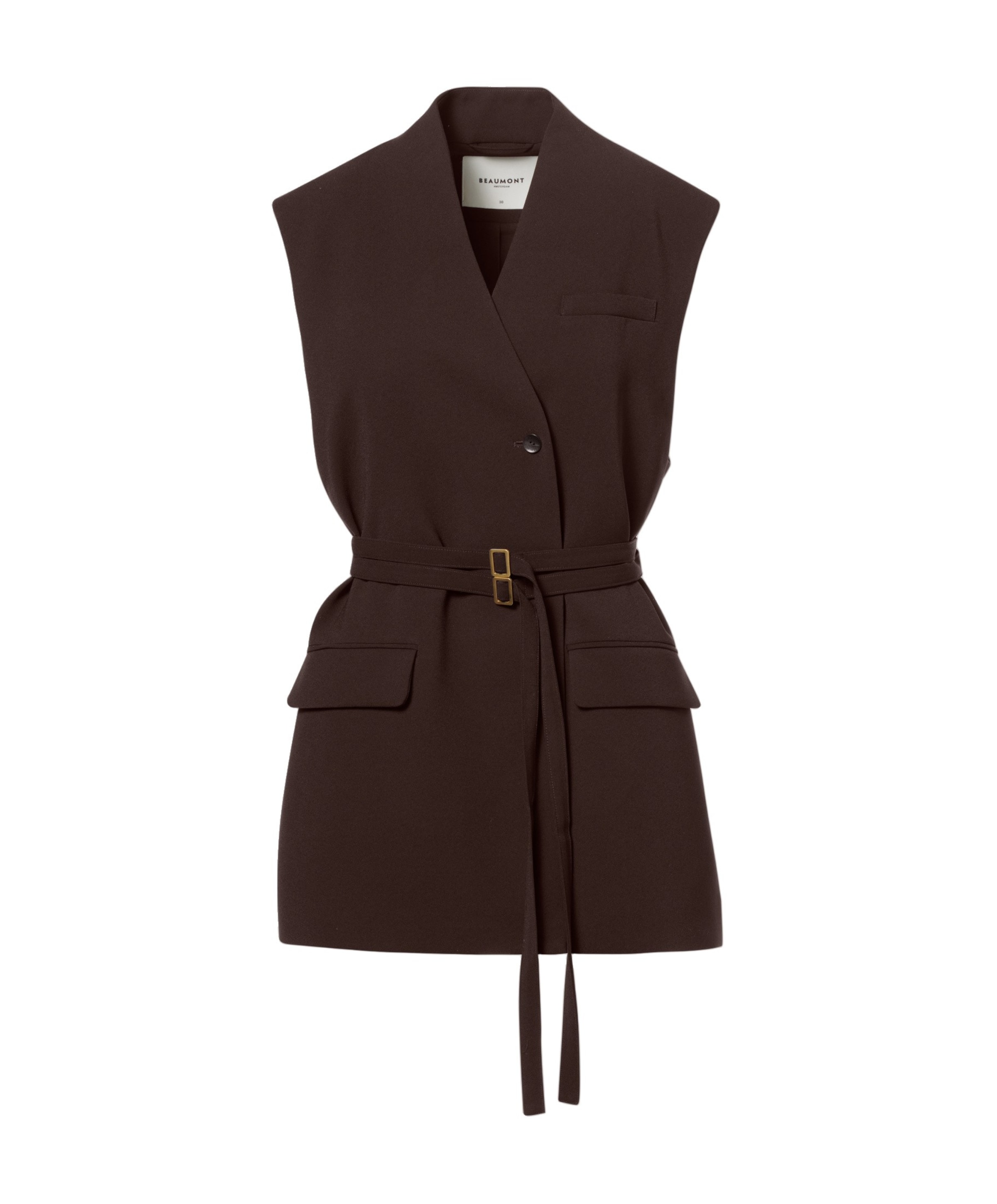 Dames gilet bruin