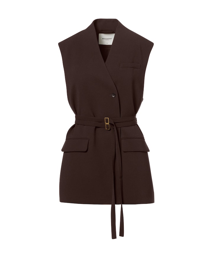 Dames gilet bruin